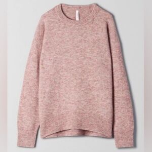 BABATON ALPACA WOOL BLEND KNIT SWEATER RELAXED OVERSIZED COMFY PINK S